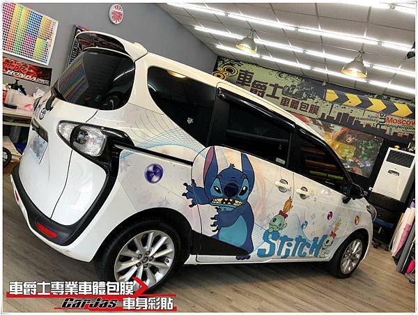 車爵士車體包膜車身彩貼-TOYOTA SIENTA 史迪奇車身彩貼