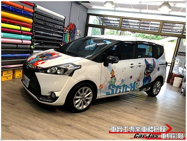 車爵士車體包膜車身彩貼-TOYOTA SIENTA 史迪奇車身彩貼