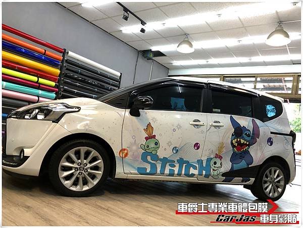 車爵士車體包膜車身彩貼-TOYOTA SIENTA 史迪奇車身彩貼