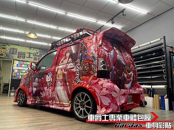 車爵士車體包膜車身彩貼-SUZUKI SOLIO 客製化花魁痛車全車彩貼