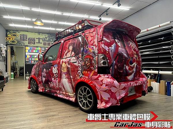 車爵士車體包膜車身彩貼-SUZUKI SOLIO 客製化花魁痛車全車彩貼