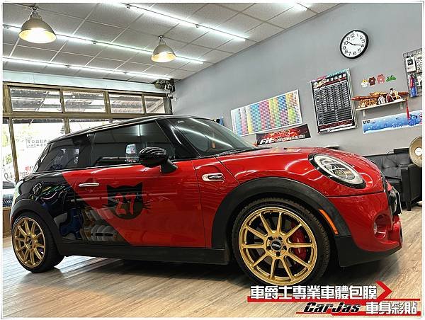 車爵士車體包膜車身彩貼-MINI COOPER F56 客製化車身彩貼車身改色包膜