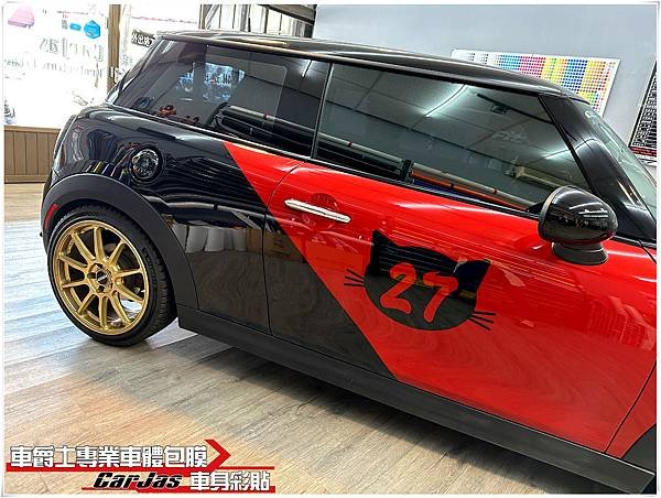 車爵士車體包膜車身彩貼-MINI COOPER F56 客製化車身彩貼車身改色包膜