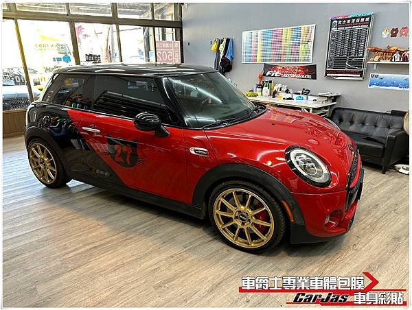 車爵士車體包膜車身彩貼-MINI COOPER F56 客製化車身彩貼車身改色包膜