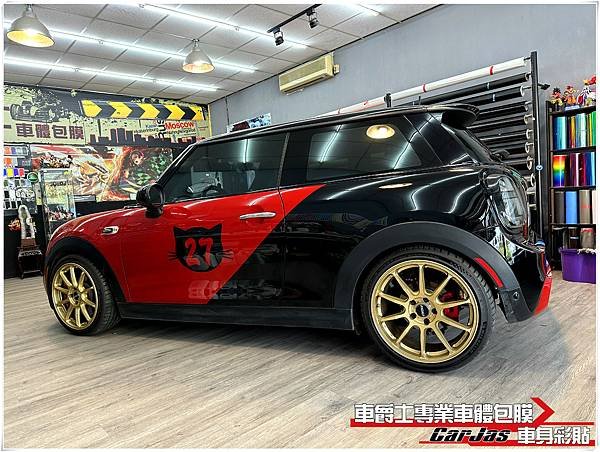 車爵士車體包膜車身彩貼-MINI COOPER F56 客製化車身彩貼車身改色包膜