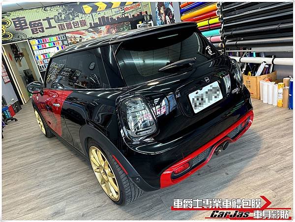 車爵士車體包膜車身彩貼-MINI COOPER F56 客製化車身彩貼車身改色包膜