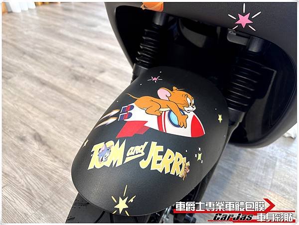 車爵士車體包膜車身彩貼-GOGORO S2 客製化湯姆貓與傑利鼠全車車身彩貼代施工