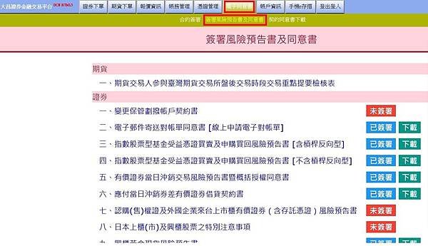 【大昌證券】線上簽署風險預告書流程