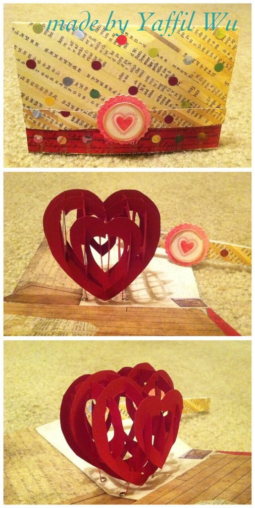 3D HEart Pop up card