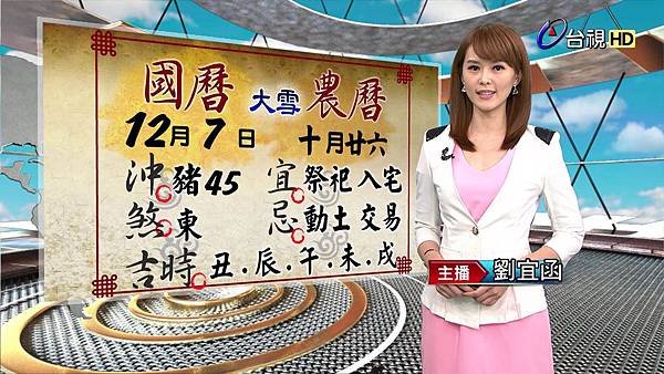 20151207台視主播 劉宜函