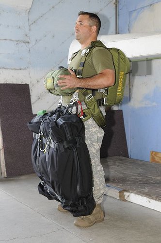 Soldier With Attached Paratrooper BIke