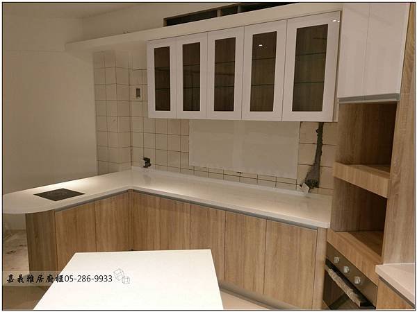 台中廚具-西屯區黎明路ㄇ字型廚具+中島8