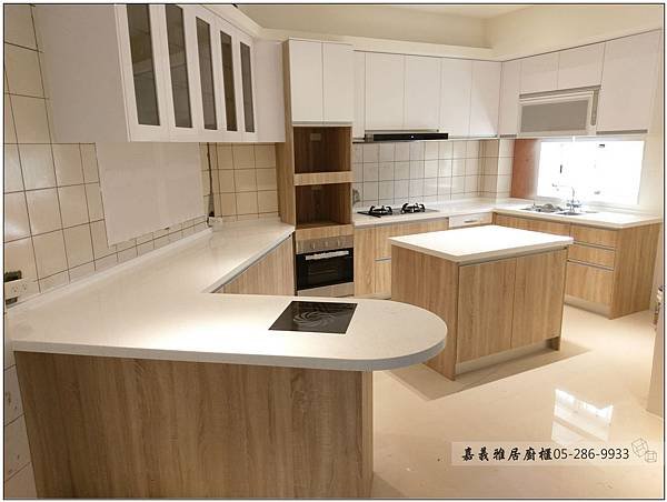 台中廚具-西屯區黎明路ㄇ字型廚具+中島10