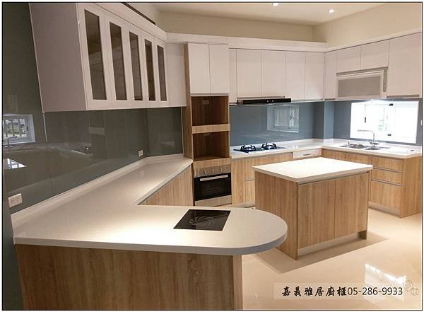 台中廚具-西屯區黎明路ㄇ字型廚具+中島29