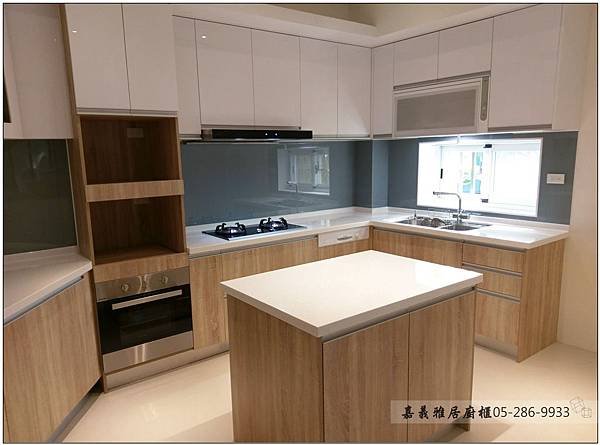 台中廚具-西屯區黎明路ㄇ字型廚具+中島34