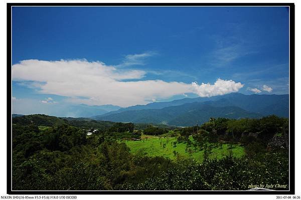 花蓮縣富里鄉羅山瀑布停車場山景