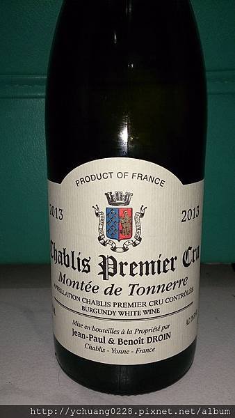 2013 Jean-Paul &amp; Benoit Droin, Chablis 1er Cru &quot;Montee de Tonnerre&quot;