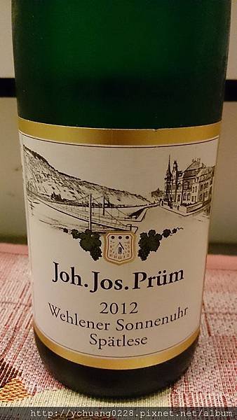 2012 Joh Jos Prum Wehlener Sonnenuhr Riesling Spatlese