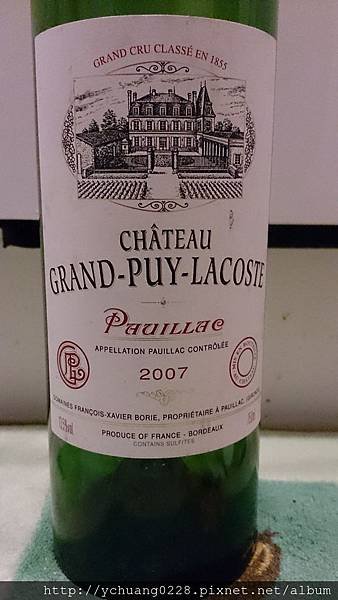 2007 Chateau Grand-Puy-Lacoste, Pauillac, France