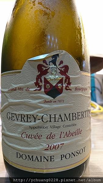 2007 Ponsot Gevrey Chambertin Cuve des Abeilles