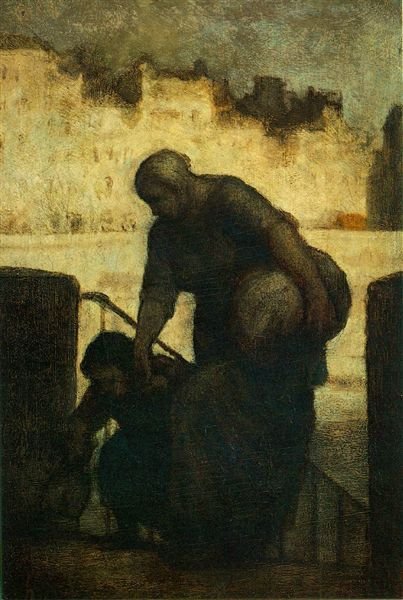 Honore Daumier - Laveuse au Quai d&apos;Anjou (Laundress on the Quai d&apos;Anjou)