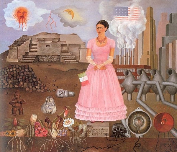 Frida Kahlo - Self-Portrait on the Borderline between Mexico and the United States c.1932