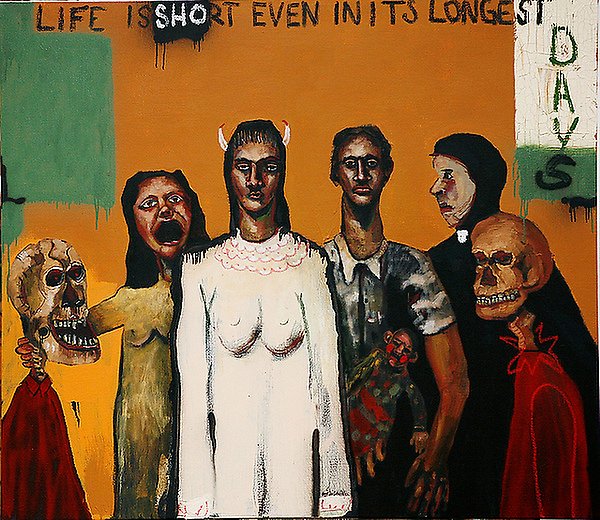 John Cougar Mellencamp painting titled 「Life is short」