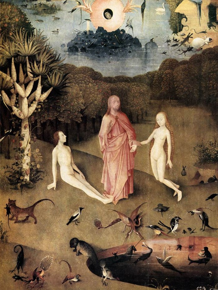 Hieronymus Bosch - The Garden of Earthly Delights（1500-1510, 左幅「天堂」局部）