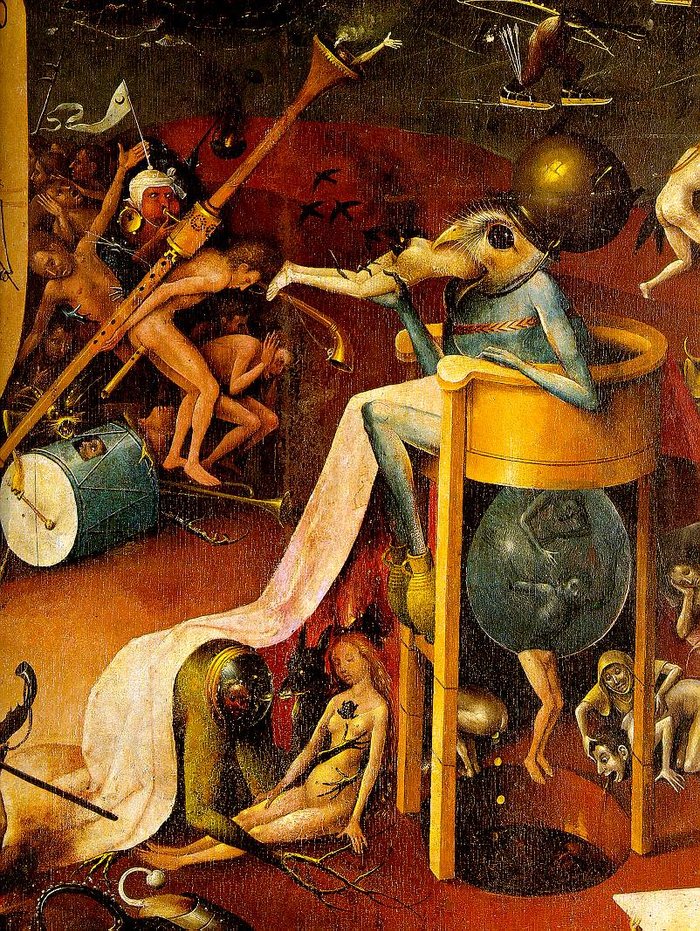 Hieronymus Bosch - The Garden of Earthly Delights（1500-1510, 右幅「地獄」局部）