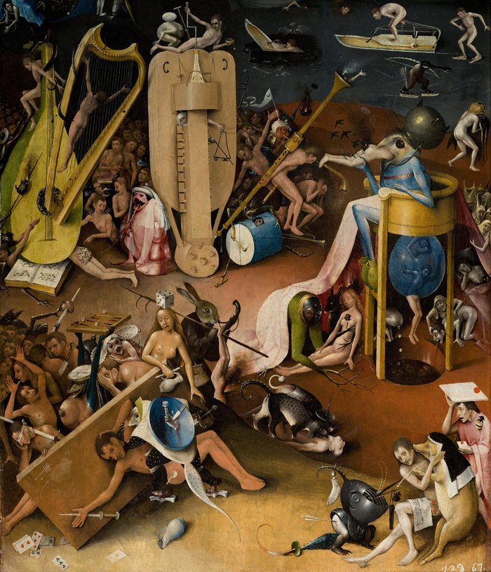 Hieronymus Bosch - The Garden of Earthly Delights（1500-1510, 右幅「地獄」局部）