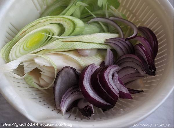 leek %26; red onion