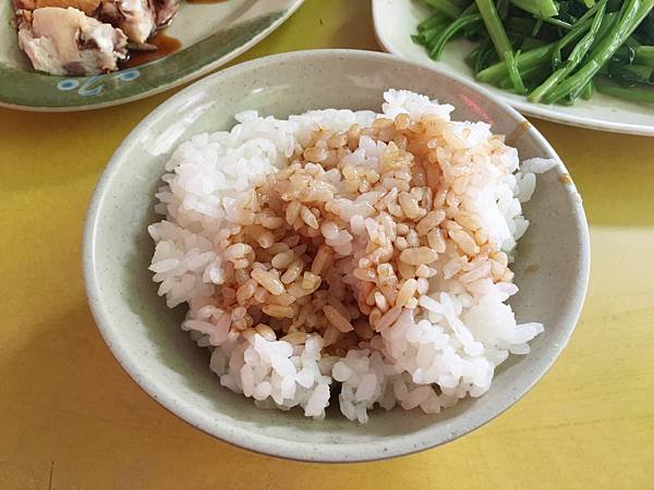 強尼先生愛美食-新北。好食記 | 新莊區-食在土雞肉飯-土雞肉 / 雞油飯 / 燙清菜 / 下水湯！