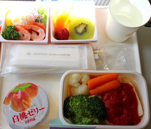 JAL。海鮮飛機餐。大阪到桃園
