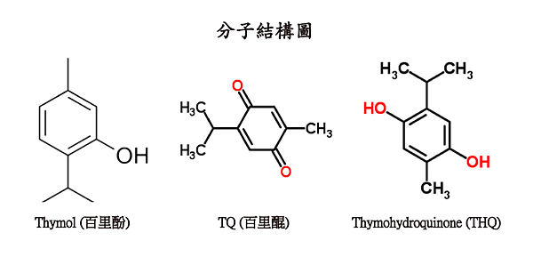 分子結構圖(黑種草三大元素)