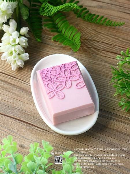 【酢漿花紫蕾絲皂】切勿盜圖，違者必究。Copyright @ 2017 by Muse Handmade (繆司手創). All rights reservd.