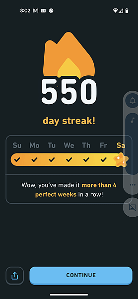 喬治連續550天使用Duolingo (談Duolingo上