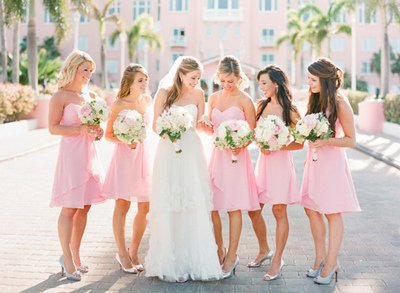 pink-wedding-bridesmaid-dresses