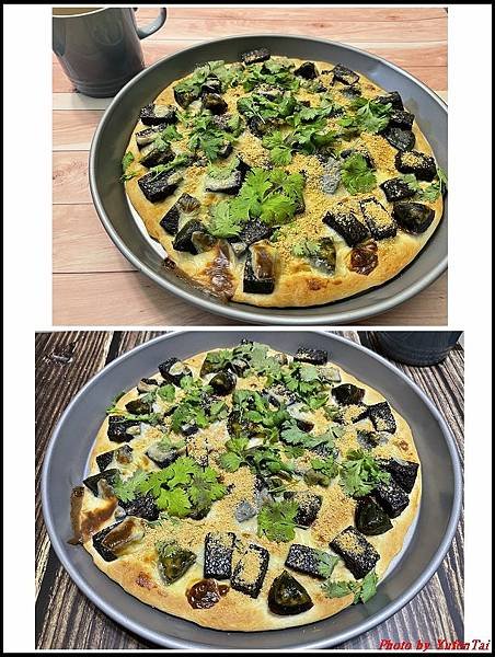 自製豬血糕皮蛋香菜花生粉pizza06.jpg