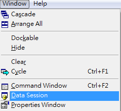 datasession選單