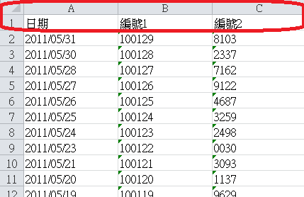 四星彩已設定欄位