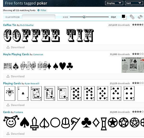 Free poker fonts - FontSpace：