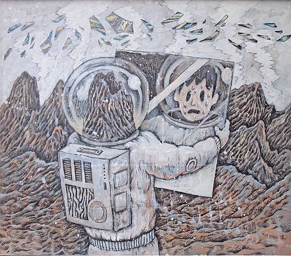 (主打)Rescue of sensation #2 40x35 鉛筆、壓克力顏料、紙張 2014 - 複製.jpg