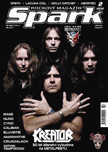 Kreator on Rockový magazín Spark February 2012 Cover.jpg