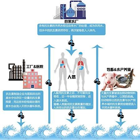 中國大陸地表水抗生素含量驚人