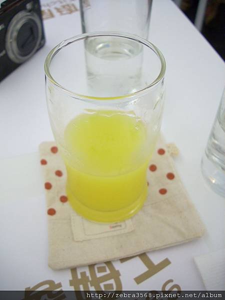 A cup of orange juice