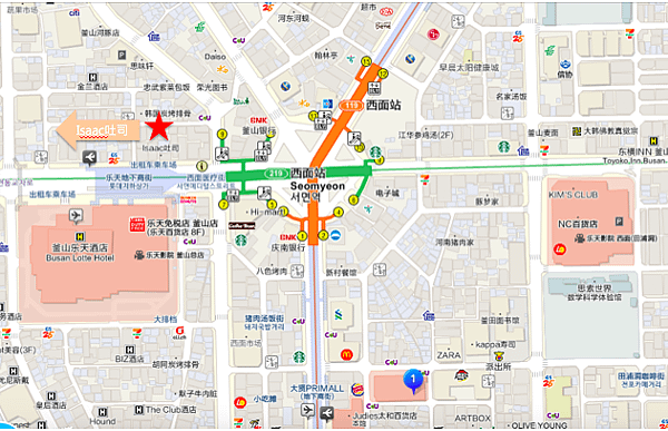 韓巢地圖 西面Isaac吐司