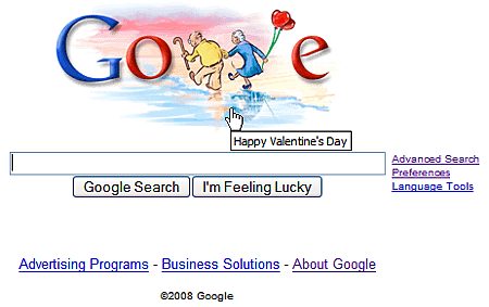 Google Valentine&apos;s Day Google Doodle 