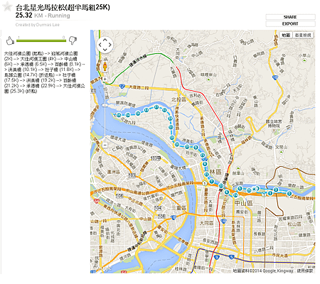 台北星光馬拉松(超半馬組25K)