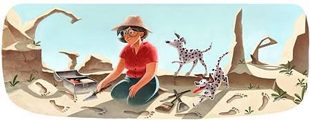  Mary Leakey 瑪麗·李奇100歲誕辰 - 2013年2月6日 Google Doodle