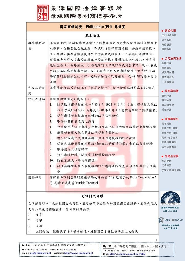 PH 菲律賓 登記在先 ncv1-1